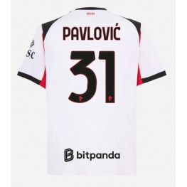 AC Milan Strahinja Pavlovic #31 Uit tenue 2025-26 Korte Mouw